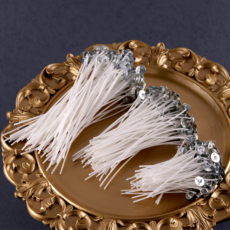 Vaškuotų medvilninių žvakių dagčių rinkinys Originalus bedūmių iš anksto vaškuotų žvakių dagčių rinkinys Sojų vaško šerdis su stovo įrankio žvakėmis gaminimo reikmenimis