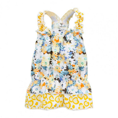 Ilus suvine koerakleit Armas kleit erksavärviline lillemustriga lemmikloomakoera kutsika printsessi kleit