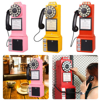 3 цвята Винтидж модел телефонен телефон Орнаменти за окачване на стена Ретро модел телефон Телефони Миниатюрни мобилни телефони за домашен декор на бар