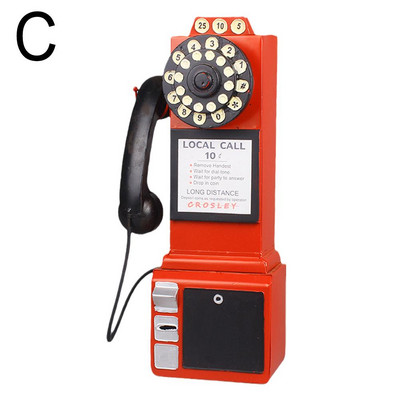 3χρωμα Vintage Μοντέλο Τηλεφώνου Διακοσμητικά Επιτοίχιας Μοντέλα Ρετρό Τηλέφωνο Τηλέφωνα Μινιατούρα Κινητά Τηλέφωνα για Μπαρ Διακόσμηση σπιτιού