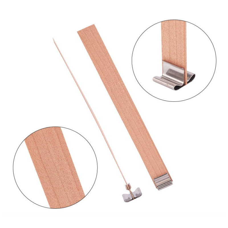 30/50 tk puidust küünlataha komplekt klambrialusega suitsuvabade küünlatahtidega isetegemise parafiiniküünlapurgi jaoks küünlate valmistamise tarvikud