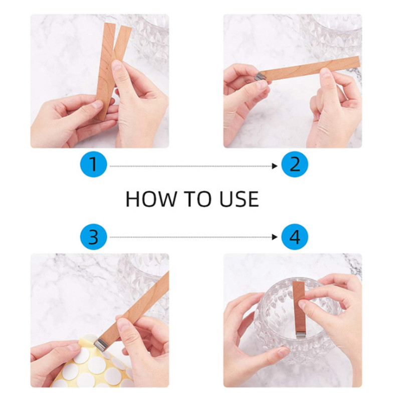 30/50 tk puidust küünlataha komplekt klambrialusega suitsuvabade küünlatahtidega isetegemise parafiiniküünlapurgi jaoks küünlate valmistamise tarvikud