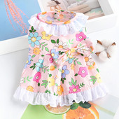 Rochie florală pentru cățeluș de primăvară Rochie de prințesă pentru câini Fusta pentru pisici Îmbrăcăminte pentru animale de companie Îmbrăcăminte pentru cățeluși pentru pisici Haine Yorkshire Chihuahua Yorkshire