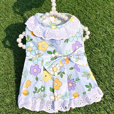Rochie florală pentru cățeluș de primăvară Rochie de prințesă pentru câini Fusta pentru pisici Îmbrăcăminte pentru animale de companie Îmbrăcăminte pentru cățeluși pentru pisici Haine Yorkshire Chihuahua Yorkshire