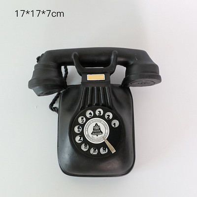 Ρετρό Vintage Μοντέλο Τηλεφώνου Αγάλματα Επιτοίχια Έπιπλα Τηλέφωνο Χειροτεχνίες Δώρο για Μπαρ Παλιά Τηλέφωνα Σπίτι αντίκες Διακόσμηση σπιτιού