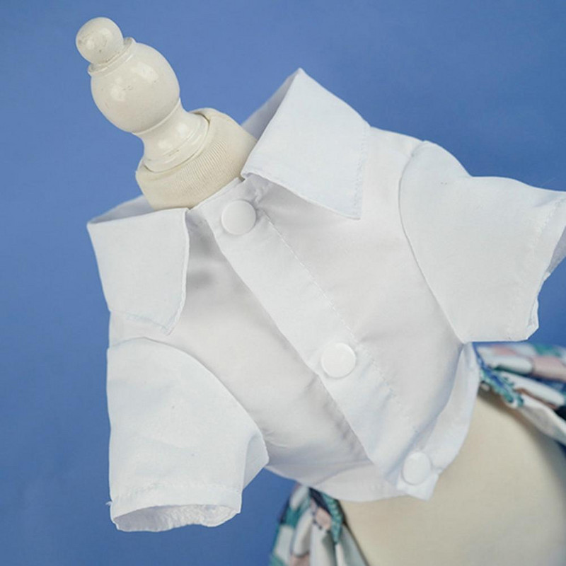 Lemmikloomakleit koer, ruuduline särk, kleit, kaelarihm, mugav pehme lemmiklooma kassi igapäevane kandmine