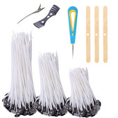 2,6-20cm 50/100 TK puuvillane küünlatahtide komplekt Suitsuvaba vaha Puhas puuvillasüdamik DIY küünla valmistamise eelvahatatud taht küünlatarvikute tööriist