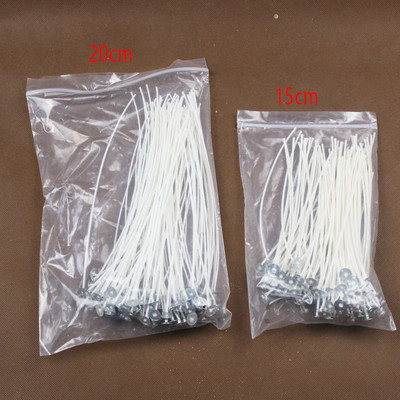 100 tk/kott valge pruun puhas puuvillane sojaoa südamikuküünlad suitsuvabad tahid 2 mm ja 15/20 cm küünlate valmistamise tarvikud