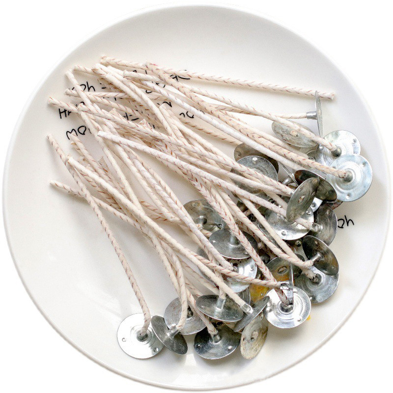 100 tk/kott valge pruun puhas puuvillane sojaoa südamikuküünlad suitsuvabad tahid 2 mm ja 15/20 cm küünlate valmistamise tarvikud