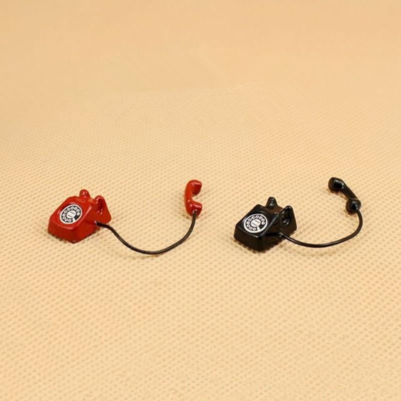 Metalinis stalinis telefono modelis Retro Postmodernaus meno ornamentas Svetainės studijos namų dekoravimo ornamentas