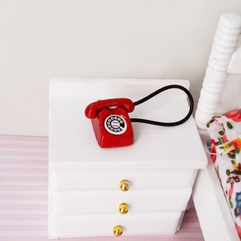 Metalinis stalinis telefono modelis Retro Postmodernaus meno ornamentas Svetainės studijos namų dekoravimo ornamentas