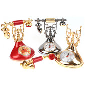 1 vnt Retro žadintuvo telefono modelis Kūrybinis laikmatis darbalaukio ornamentas namų kambario naktinio stalelio dekoravimui