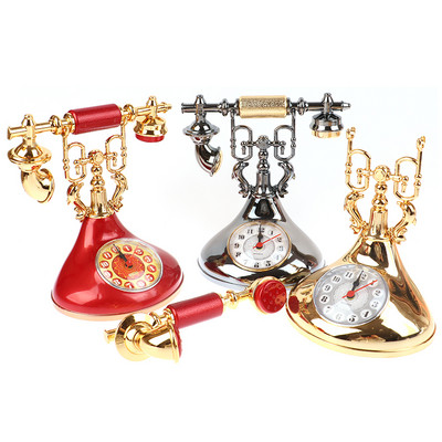 1 bucă ceas cu alarmă retro model de telefon ornament de birou creativ cronometrare pentru decorarea noptierei camerei de acasă