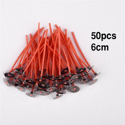 4-20 cm 50 vnt Raudonos žvakės dagčiai be dūmų vaško grynos medvilnės šerdis, skirtos žvakėms gaminti pasidaryk pats. Iš anksto vaškuoti dagčiai vakarėlio reikmenys parafino vaškas