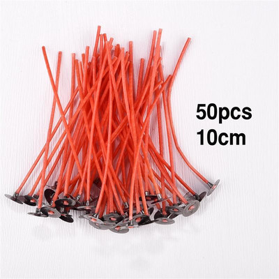 4-20 cm 50 vnt Raudonos žvakės dagčiai be dūmų vaško grynos medvilnės šerdis, skirtos žvakėms gaminti pasidaryk pats. Iš anksto vaškuoti dagčiai vakarėlio reikmenys parafino vaškas