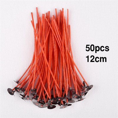 4-20 cm 50 vnt Raudonos žvakės dagčiai be dūmų vaško grynos medvilnės šerdis, skirtos žvakėms gaminti pasidaryk pats. Iš anksto vaškuoti dagčiai vakarėlio reikmenys parafino vaškas