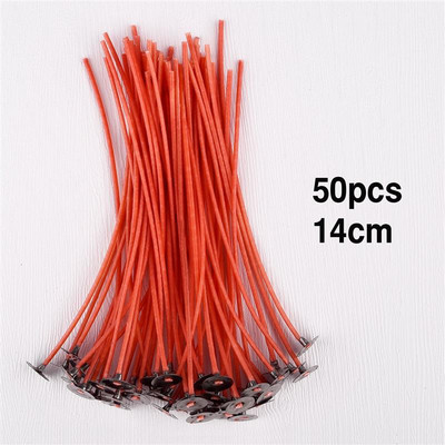 4-20 cm 50 vnt Raudonos žvakės dagčiai be dūmų vaško grynos medvilnės šerdis, skirtos žvakėms gaminti pasidaryk pats. Iš anksto vaškuoti dagčiai vakarėlio reikmenys parafino vaškas