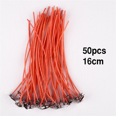 4-20 cm 50 vnt Raudonos žvakės dagčiai be dūmų vaško grynos medvilnės šerdis, skirtos žvakėms gaminti pasidaryk pats. Iš anksto vaškuoti dagčiai vakarėlio reikmenys parafino vaškas