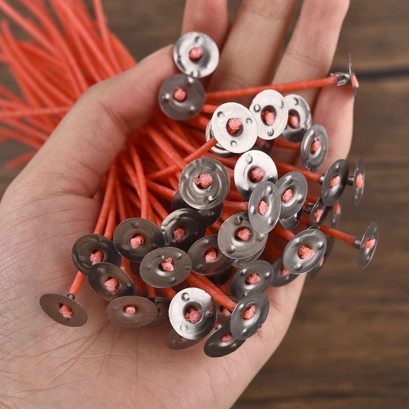 4-20 cm 50 tk puuvillane küünlatahtide komplekt suitsuvaba vaha puhast puuvillast südamikuga DIY küünla valmistamisel vahatatud tahkide küünlatarvikute tööriist