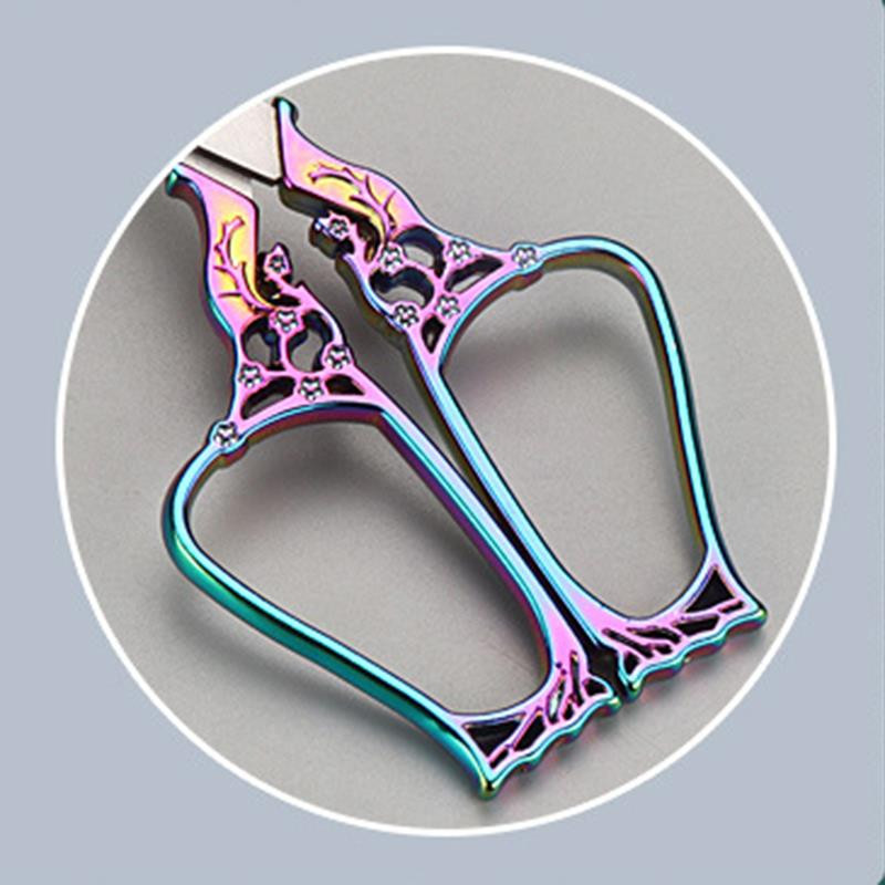 Vintage nerūsējošā tērauda šķēres drēbnieku apgriešanas šķēres Audumu rokdarbi izšūšana grieznes diegu adīšanas šūšanas rīks