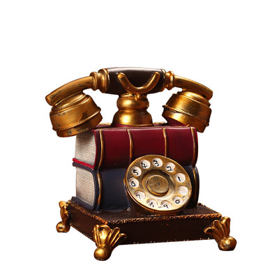 Dekoratiivne telefonimudel Vaigu võltsraamat Telefonikaunistus Loov kodu Retro ornament vanaaegne telefon baarikontori lauale