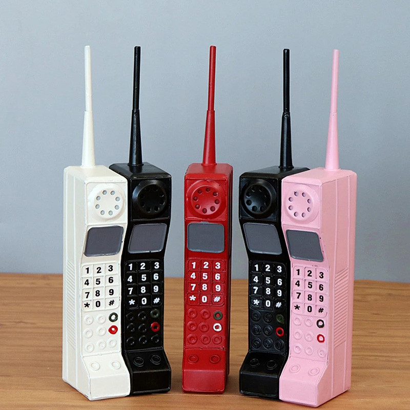 Baras Retro senovinis telefono modelis Namų apdaila Amatai Papuošalai Kavinės apdaila Retro staliniai kompiuteriai Rankiniai telefonai Amatai