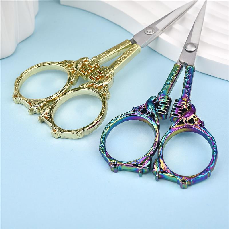 Foarfece de epocă din oțel inoxidabil Cusut pentru țesături Finisaj galvanizat Foarfece pentru urci din oțel inoxidabil/aliaj de zinc