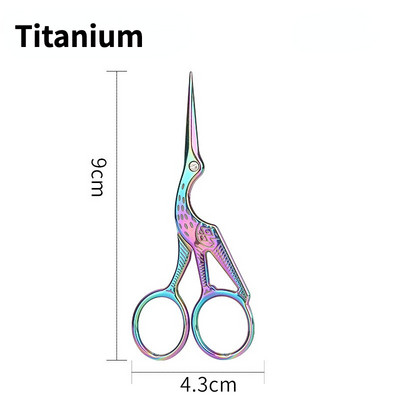 Titán színű kis vintage szövetvágó rozsdamentes acél daru hímzés keresztszemes cérna háztartási irodai varró olló