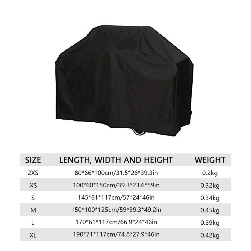 Āra grila pārsegs putekļu necaurlaidīgs Weber Heavy Duty Charbroil grila pārsegs Lietus aizsargājošs āra grila pārsegs BBQ piederumi