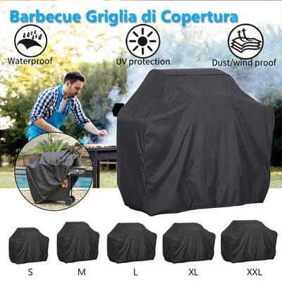 BBQ Grill Cover Waterproof Anti-Dust Weber Outdoor Barbecue Cover Heavy Duty Charbroil Grill Cover 8 Sizes Barbecue Accessories