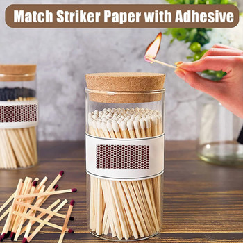 Matchstick Striker Sticker DIY Rectangle Adhesive Matches Skin Flame Paper Phosphor Sheet Направи си сам Ароматерапевтична свещ Аксесоари