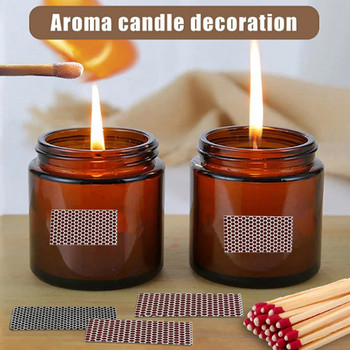 Αυτοκόλλητο Matchstick Striker DIY Rectangle Adhesive matches Skin Flame Χαρτί φωσφόρου Φύλλο φωσφόρου DIY Αξεσουάρ κεριών αρωματοθεραπείας