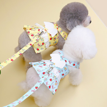 Φόρεμα κατοικίδιων πριγκίπισσας Καλοκαιρινή άνοιξη μόδας λουρί Μικρός σκύλος Χαριτωμένος σχεδιαστής φούστα γάτα Γλυκό μαλακό γιλέκο για κουτάβι Ρούχα Yorkie Poodle