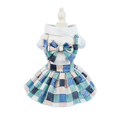 Koerakleit Lemmikprintsessi kleit Preppy lühikese seelikuga kutsikas väikesele ja keskmisele kutsikale (väike)???? Ropa Para Perro Peque?o