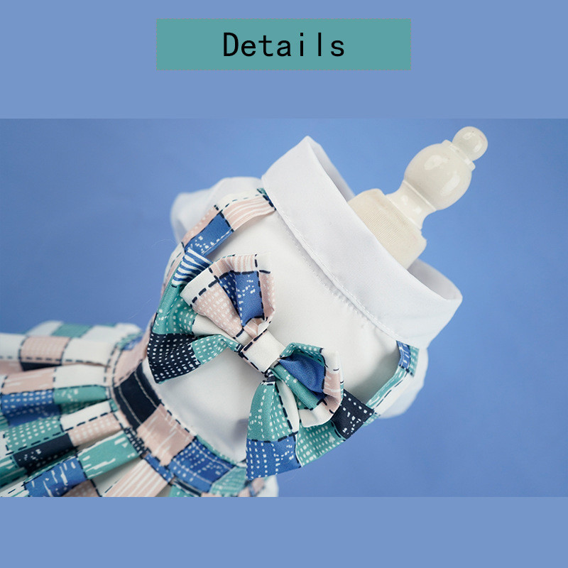 Koerakleit Lemmikprintsessi kleit Preppy lühikese seelikuga kutsikas väikesele ja keskmisele kutsikale (väike)???? Ropa Para Perro Peque?o