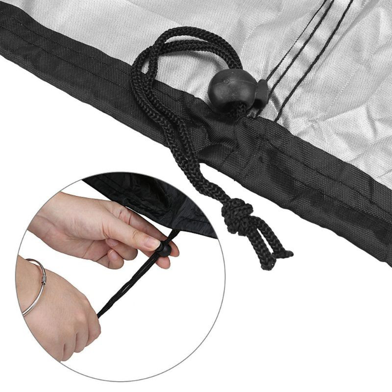 BBQ kate välistingimustes tolmukindel Veekindel Weber Heavy Duty grilli kate Vihma eest kaitsev väligrill kate ümmargune Bbq grill must (190T)