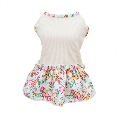 Kutsikakleit Stiilne ilus volangidega ääris Kahe jalaga suvine koerakostüüm väikesele koeratüdrukule Kutsika seelik Koera seelik