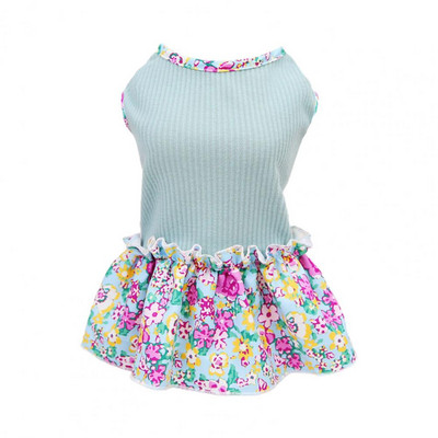 Kutsikakleit Stiilne ilus volangidega ääris Kahe jalaga suvine koerakostüüm väikesele koeratüdrukule Kutsika seelik Koera seelik