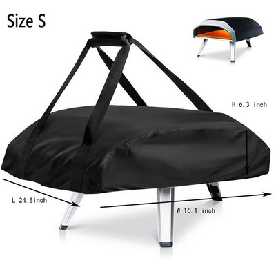 Putekļu necaurlaidīgs picas cepeškrāsns vāks priekš Ooni Koda 12 16 pārnēsājams 420D Oxford audums, ūdensnecaurlaidīgs picas krāsns piknika grila piederumi