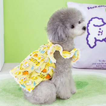 Рокля за малко куче Облекло Пола Лятна рокля за котка Куче йорки Ши тцу Малтийски пудел Бишон Фриз Дрехи за шнауцер Костюм за кучета