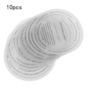 10Pcs DIY Εγχειρίδιο Fragrance Candle Sticker Label Αυτοκόλλητο Κυπέλλου Ημιδιαφανές κερί Στρογγυλό θειικό οξύ Χαρτί με προστασία από σκόνη