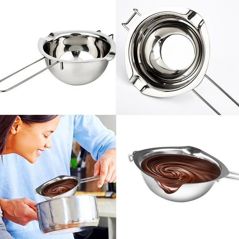Тенджера от неръждаема стомана с топене на восък с дълга дръжка Незалепваща тенджера за лесно почистване Направи си сам Сапун за свещи Шоколадово масло Ръчно изработен инструмент за сапун
