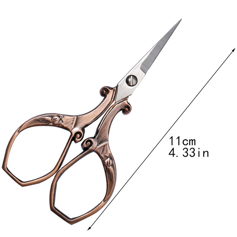 SHWAKK din oțel inoxidabil, vintage, retro, foarfece de croitorie, cusut, broderie, artizanat, foarfece cu punct încrucișat, pentru țesături, instrumente pentru casă DIY
