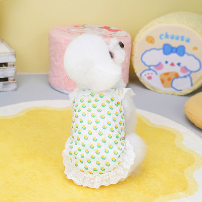 Mājdzīvnieku veste Vasaras Pavasara Mode Karikatūra Svārki Maza Suņa Princeses Kleita Kaķim Salda Dizaineru Apģērbi Kucēnu Krekls Čivava Jorkšīra