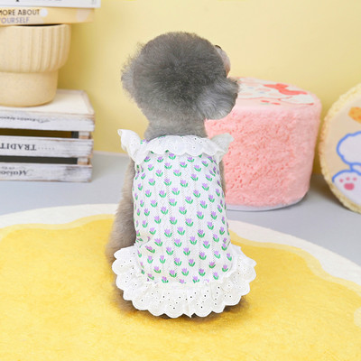 Mājdzīvnieku veste Vasaras Pavasara Mode Karikatūra Svārki Maza Suņa Princeses Kleita Kaķim Salda Dizaineru Apģērbi Kucēnu Krekls Čivava Jorkšīra