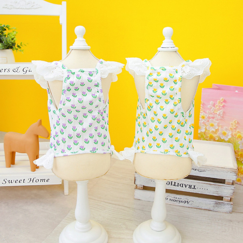 Mājdzīvnieku veste Vasaras Pavasara Mode Karikatūra Svārki Maza Suņa Princeses Kleita Kaķim Salda Dizaineru Apģērbi Kucēnu Krekls Čivava Jorkšīra