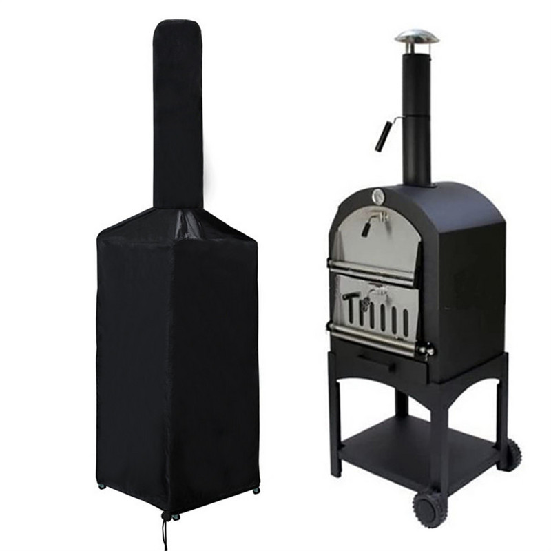 Picas cepeškrāsns vāks ūdensizturīgs putekļu necaurlaidīgs picas krāsns aizsardzība melns pret laikapstākļiem putekļu necaurlaidīgs picas cepeškrāsns BBQ lietus pārsegs