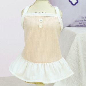 Rochie dulce cu nasturi Rochie cu bretele pentru câini Haine pentru animale de companie Vestă fără mâneci de vară Rochie cămașă pentru câini pentru câini de talie mică Fusta Yorkie