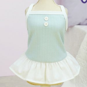 Rochie dulce cu nasturi Rochie cu bretele pentru câini Haine pentru animale de companie Vestă fără mâneci de vară Rochie cămașă pentru câini pentru câini de talie mică Fusta Yorkie