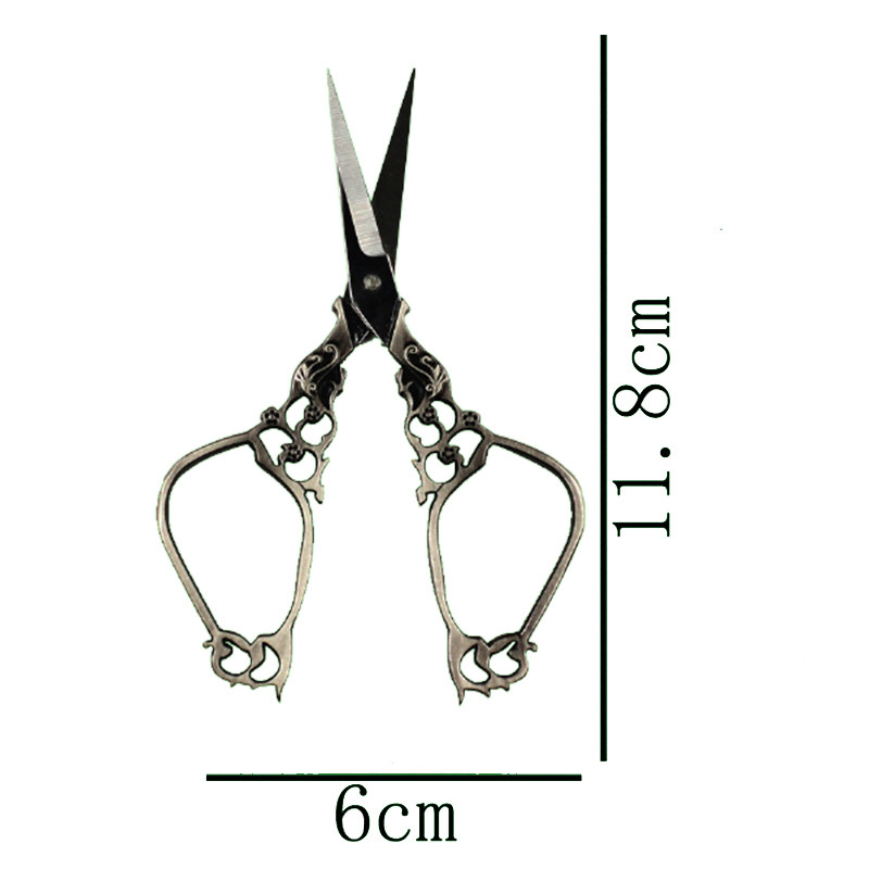 1 buc foarfece retro din oțel inoxidabil de uz casnic cu capătul firului mașini de tuns pentru cusut tunderea tundelor instrumente de broderie accesorii